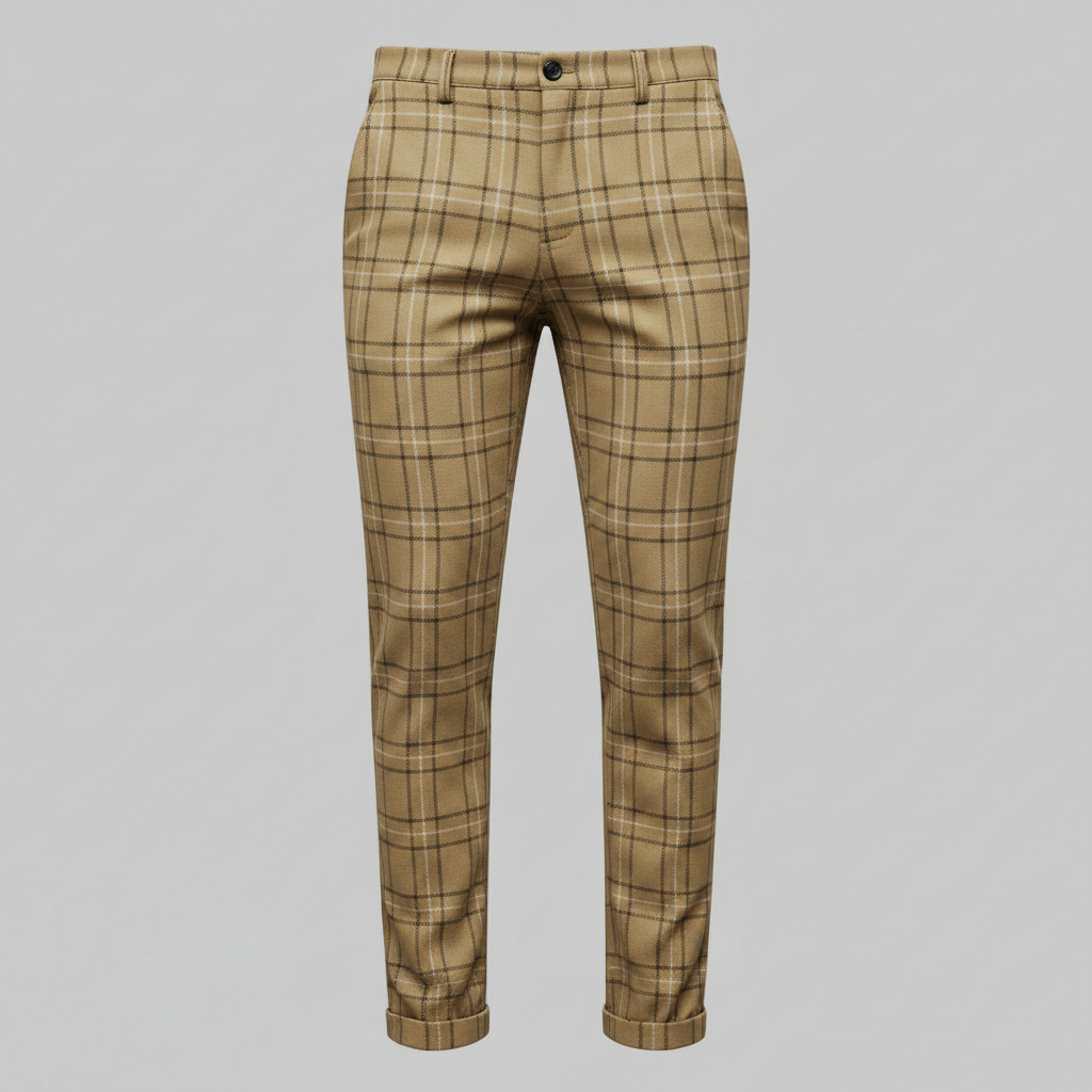 Sasha Checked Chinos | Men's Trousers