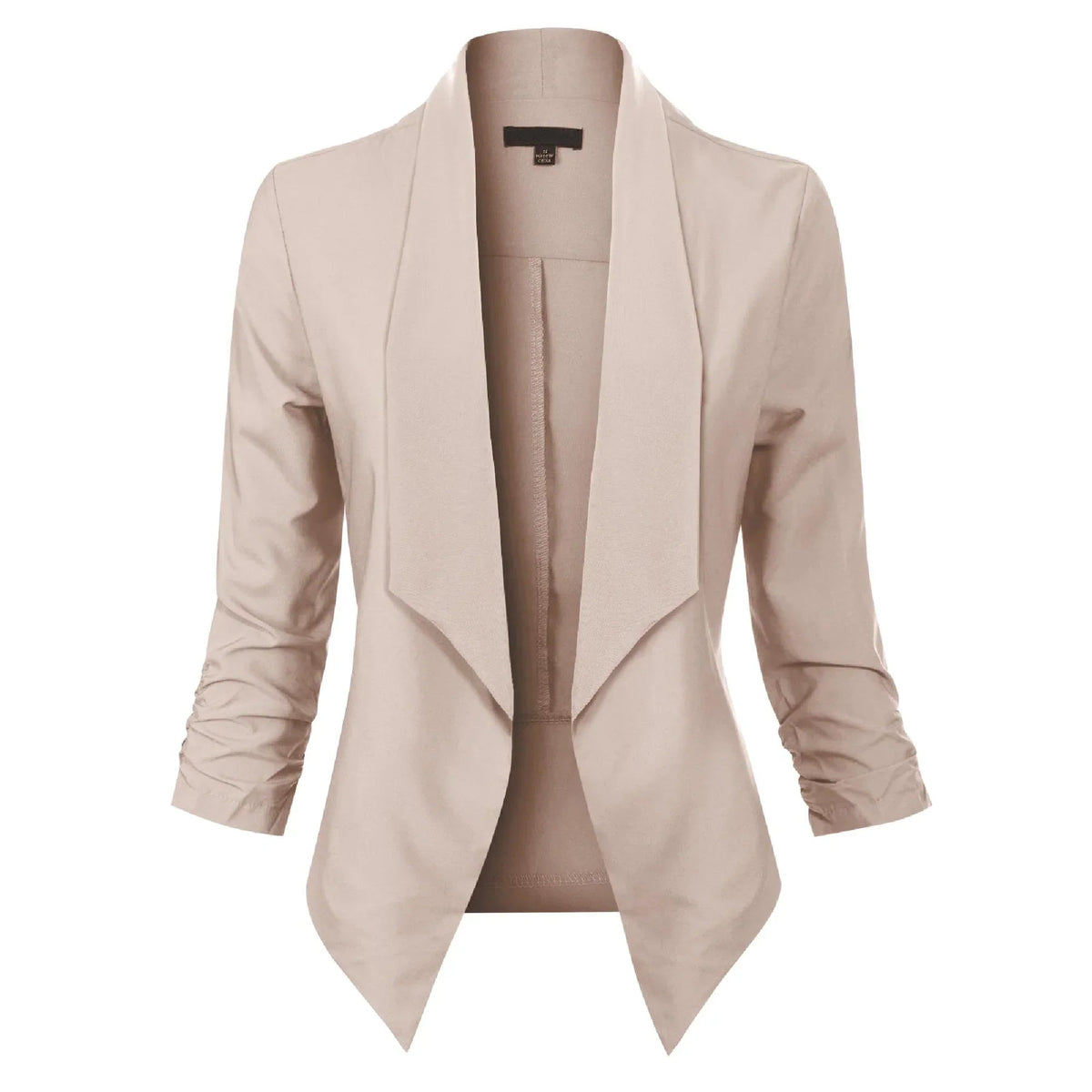 Women's Blazer | Open-Front Draped Long Blazer for Work