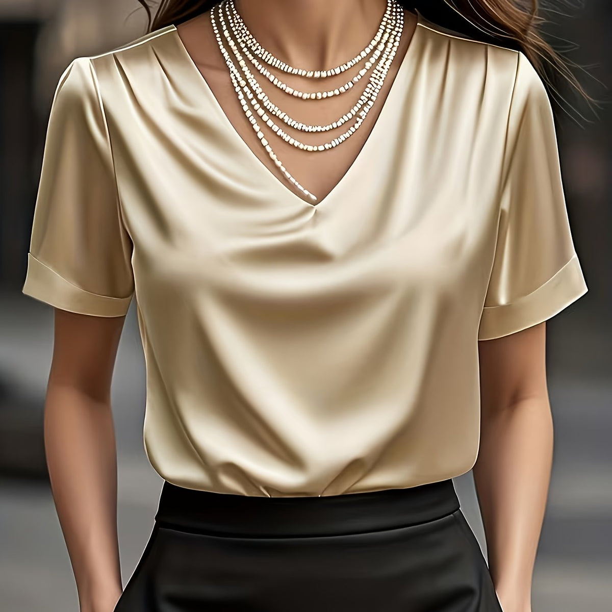 Women's Blouses for Work | Casual Blouses for Work - Champagne