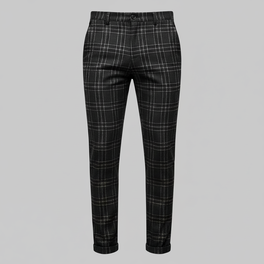 Sasha Checked Chinos | Men's Trousers