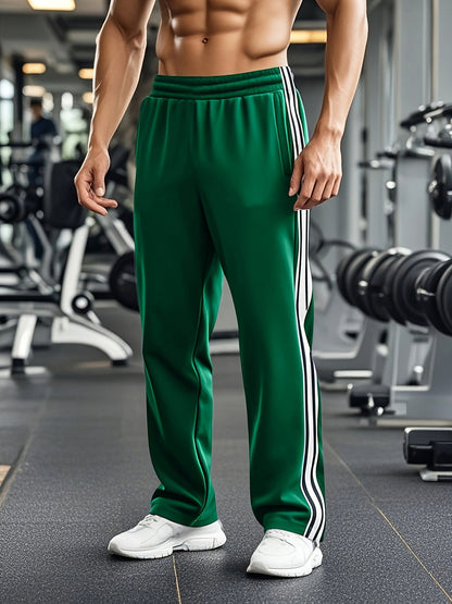 Men's Athletic Joggers with Drawstring | Lightweight Training Pants - Green