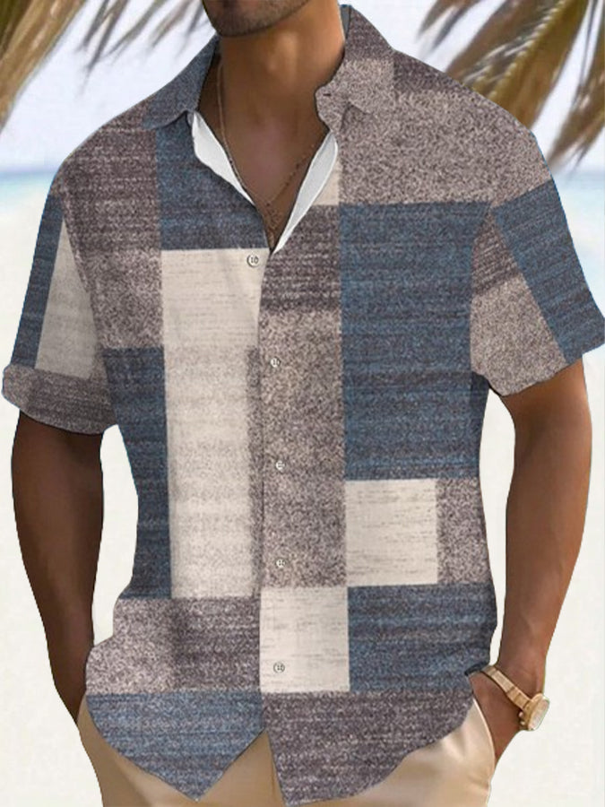 Men's Button-Up Casual Shirt | Lightweight Everyday Wear - Light Gray