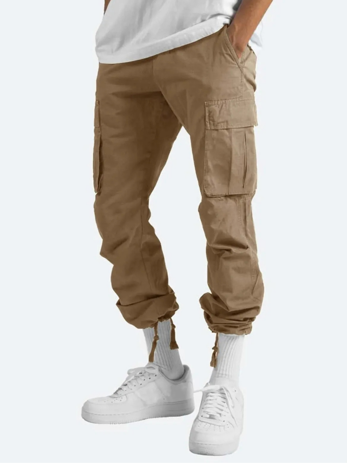 Men's Cargo Pants with Multi-Pocket Design | Relaxed Fit Work Pants