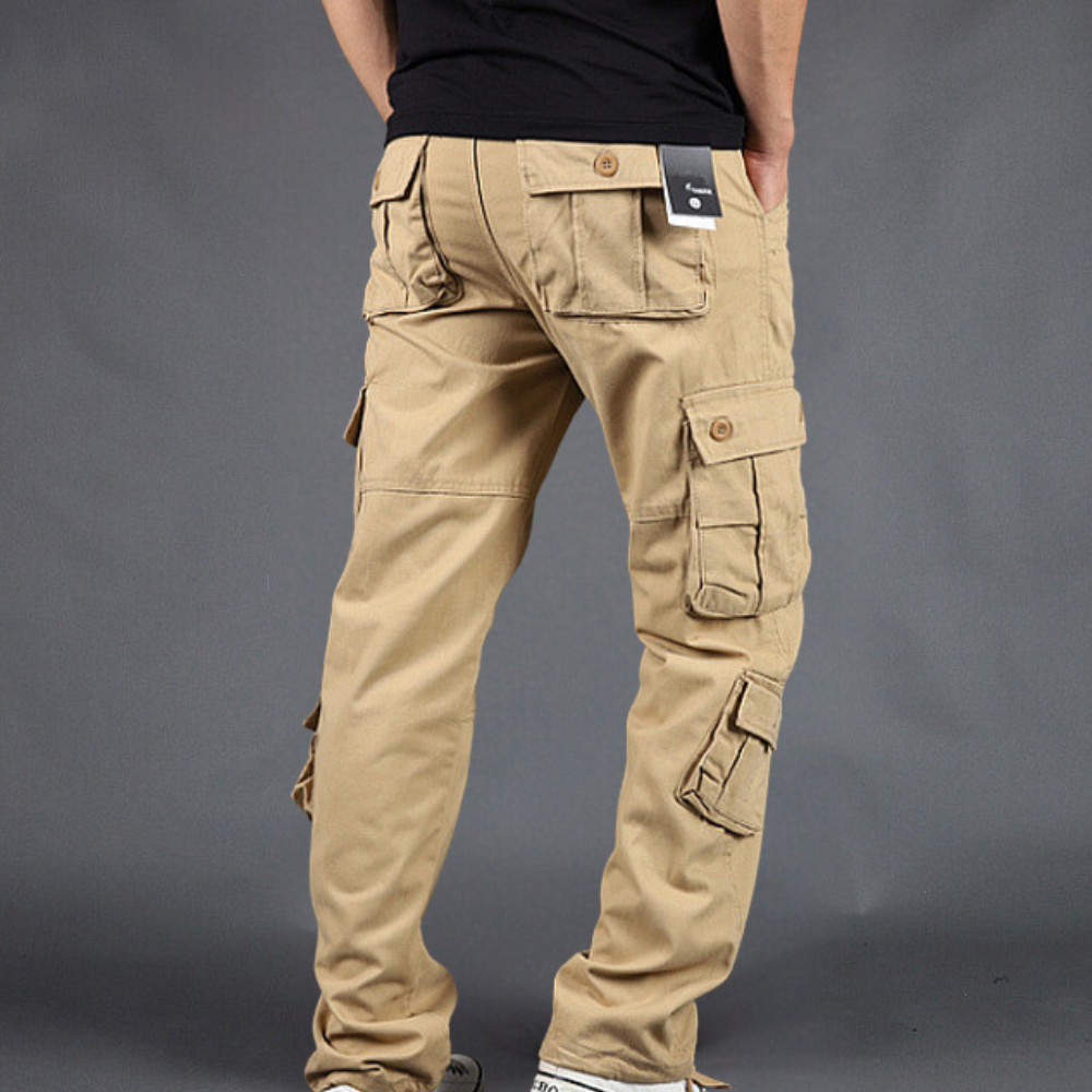Men's Cargo Pants with Multiple Pockets | Straight-Fit Work Trousers