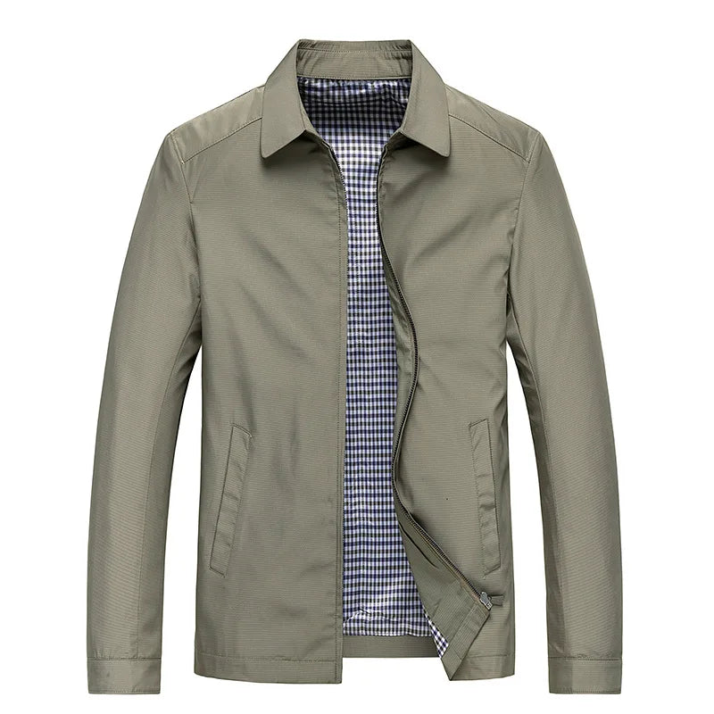 Men's Casual Jacket | Lightweight Collar Jacket - Beige