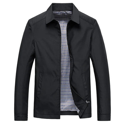Men's Casual Jacket | Lightweight Collar Jacket - Black