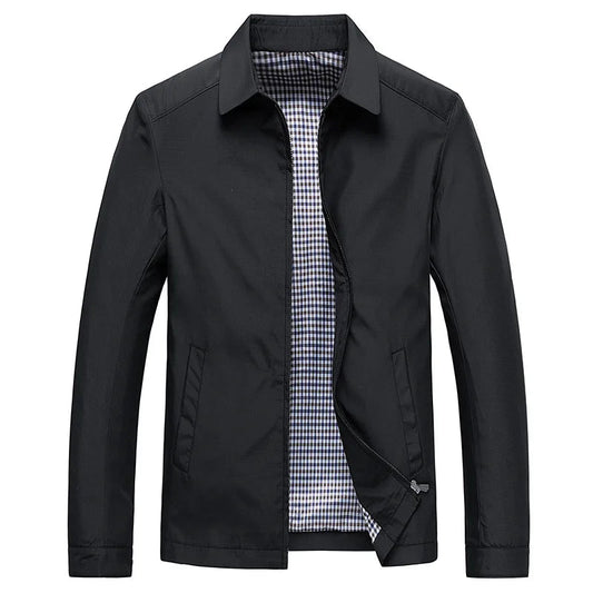 Men's Casual Jacket | Lightweight Collar Jacket - Black