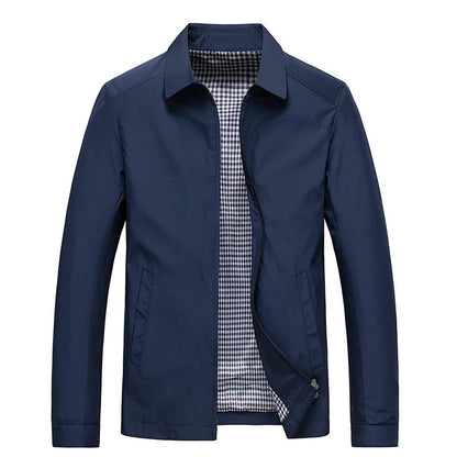 Men's Casual Jacket | Lightweight Collar Jacket - Navy Blue