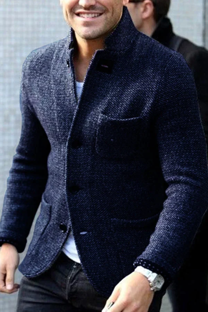 Men's Casual Vest Styles | Knitted Retro Design - Blue
