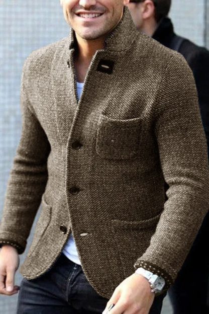 Men's Casual Vest Styles | Knitted Retro Design - Khaki