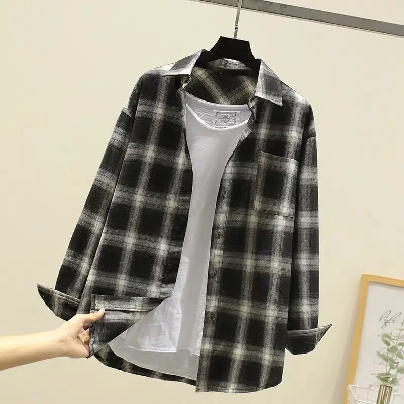 Men's Casual Work Shirts | Plaid Casual Shirts - Black