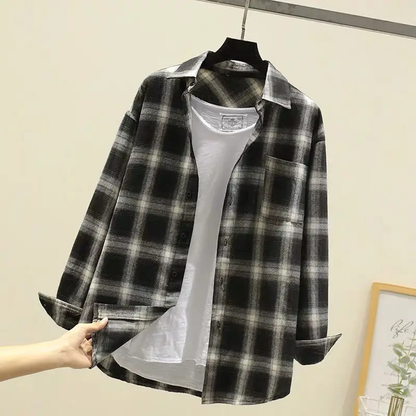 Men's Casual Work Shirts | Plaid Casual Shirts - Black