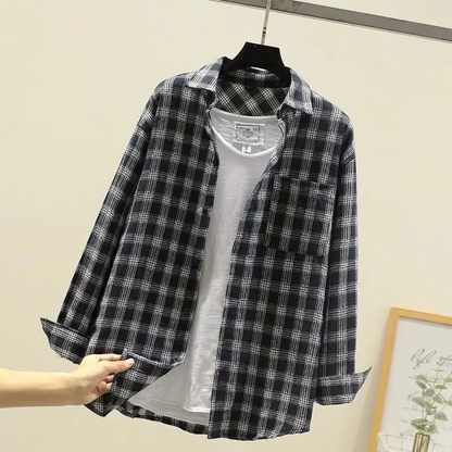 Men's Casual Work Shirts | Plaid Casual Shirts - Blue