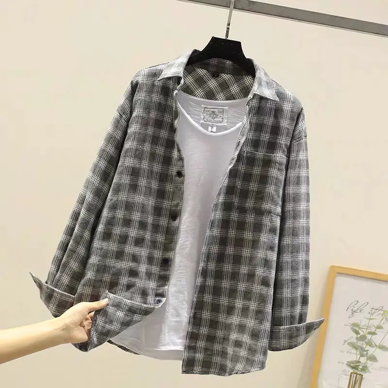 Men's Casual Work Shirts | Plaid Casual Shirts - Gray
