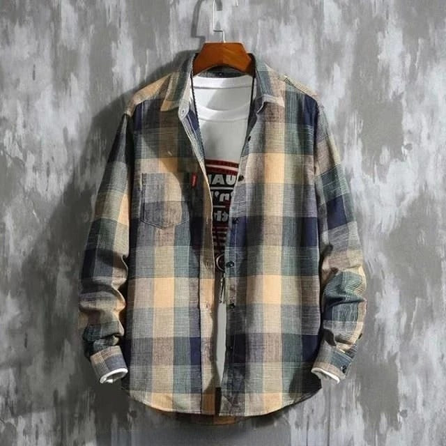 Men's Casual Work Shirts | Plaid Casual Shirts - Green