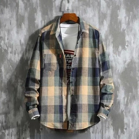 Men's Casual Work Shirts | Plaid Casual Shirts - Green