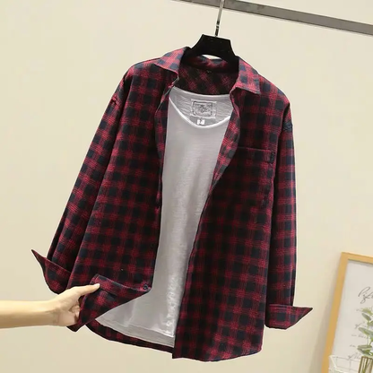 Men's Casual Work Shirts | Plaid Casual Shirts - Red 2