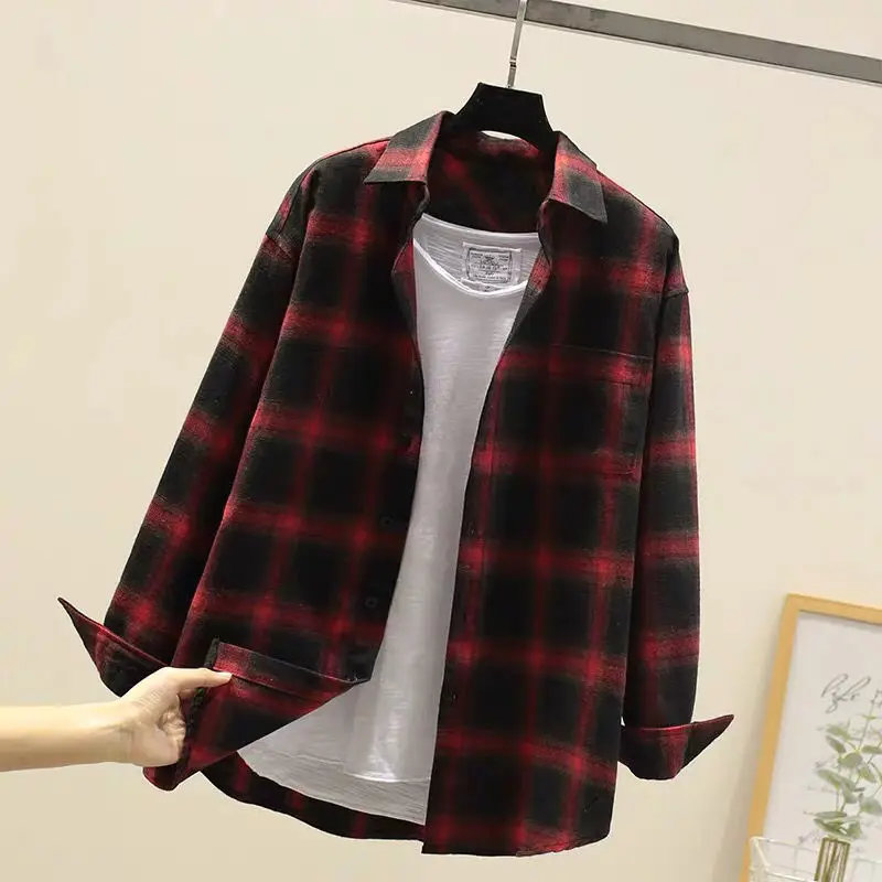 Men's Casual Work Shirts | Plaid Casual Shirts - Red