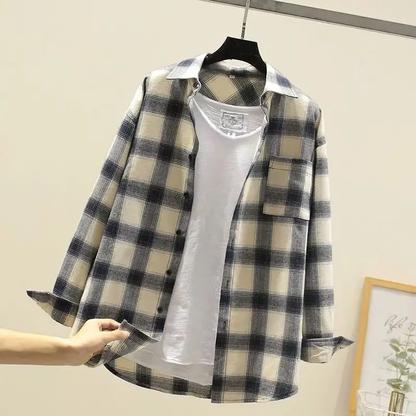 Men's Casual Work Shirts | Plaid Casual Shirts - White 2