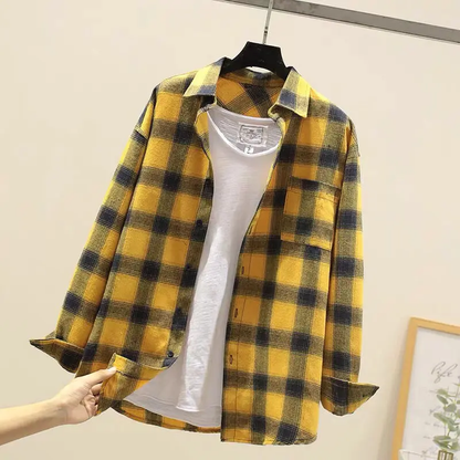 Men's Casual Work Shirts | Plaid Casual Shirts - Yellow