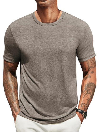 Men's Classic Crew Neck T-Shirt | Lightweight Everyday Tee - Dark Khaki