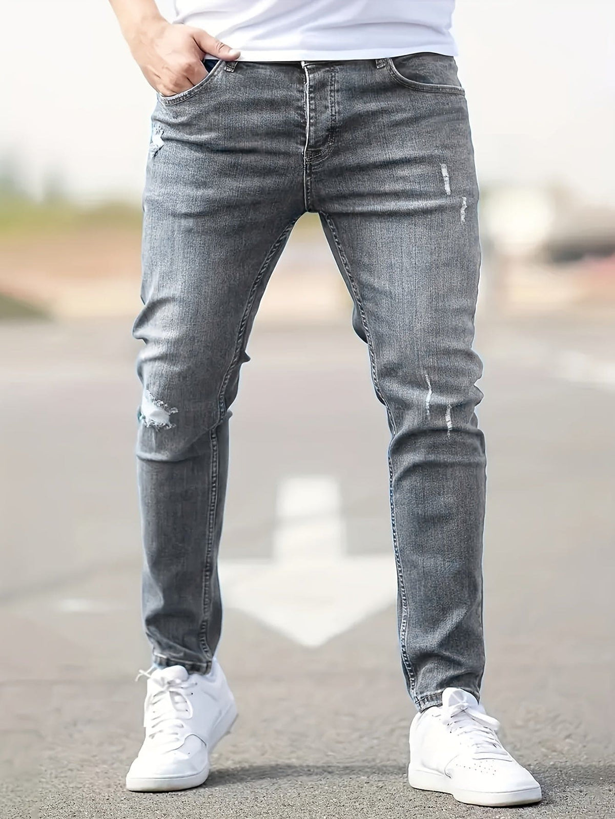 Men's Comfort Fit Jeans | Proportioned Straight Leg - Gray