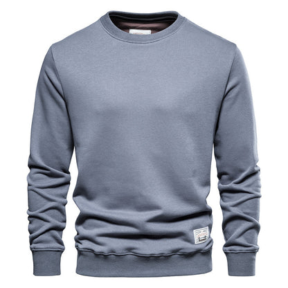 Men's Crew Neck Sweater | Long Sleeve Casual Fit - Blue