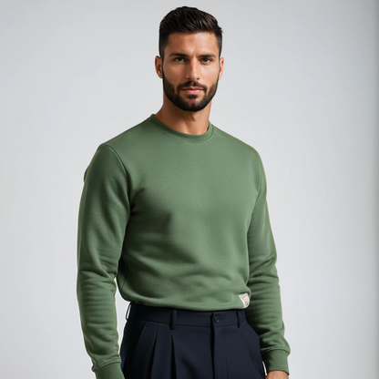 Men's Crew Neck Sweater | Long Sleeve Casual Fit