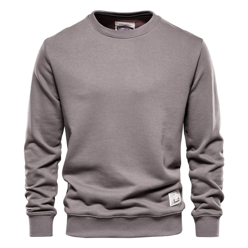Men's Crew Neck Sweater | Long Sleeve Casual Fit - Gray