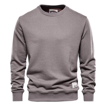 Men's Crew Neck Sweater | Long Sleeve Casual Fit - Gray
