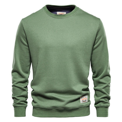Men's Crew Neck Sweater | Long Sleeve Casual Fit - Green