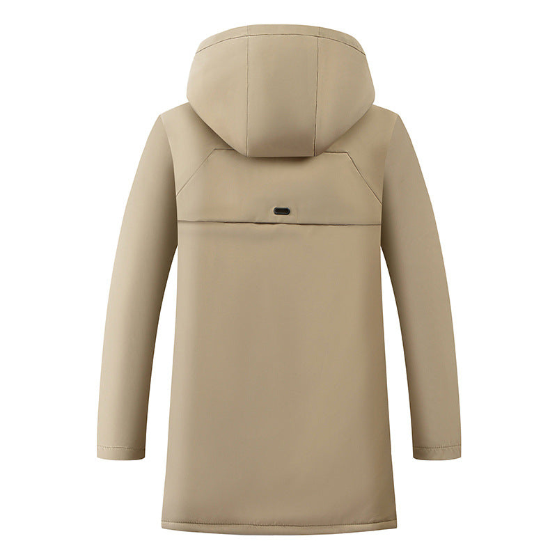 Men's Drawstring Hood Parka | Concealed Zip Jacket