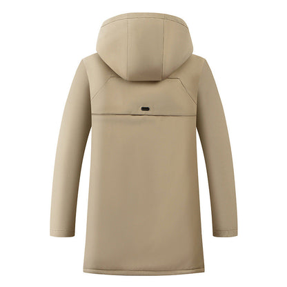 Men's Drawstring Hood Parka | Concealed Zip Jacket