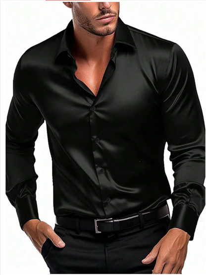 Men's Fashion Casual Button Down Shirts | Casual Shirts - Black