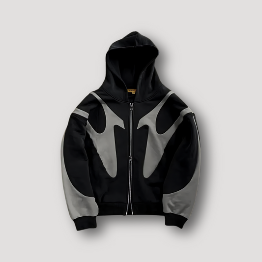 Men's Full-Zip Hoodie Sweatshirt | Casual Hoodie - Black