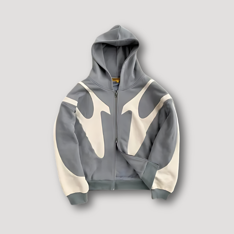 Men's Full-Zip Hoodie Sweatshirt | Casual Hoodie - Gray