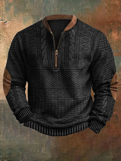 Men's Half-Zip Knit Sweater | Mock Neck Pullover
