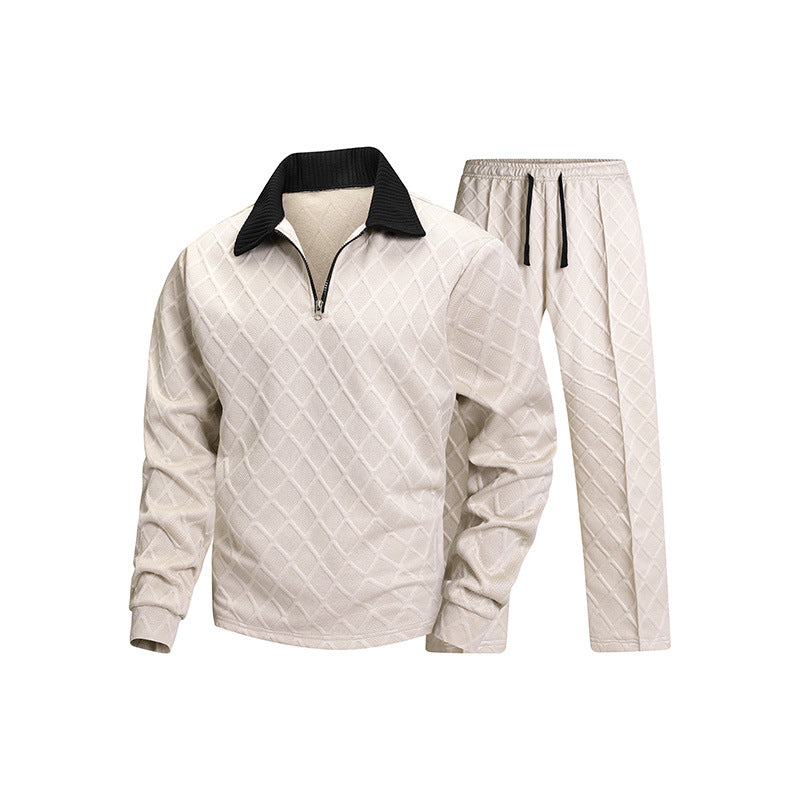 Men's Half-Zip Loungewear Set | Drawstring Jogger Set