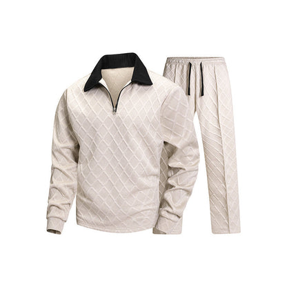 Men's Half-Zip Loungewear Set | Drawstring Jogger Set