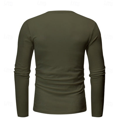 Men's Henley Shirt | Casual Long Sleeve Button-Up