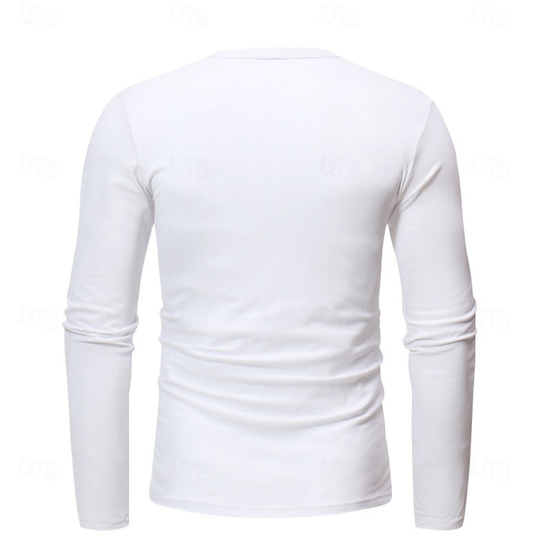 Men's Henley Shirt | Casual Long Sleeve Button-Up