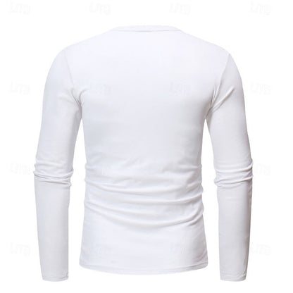 Men's Henley Shirt | Casual Long Sleeve Button-Up
