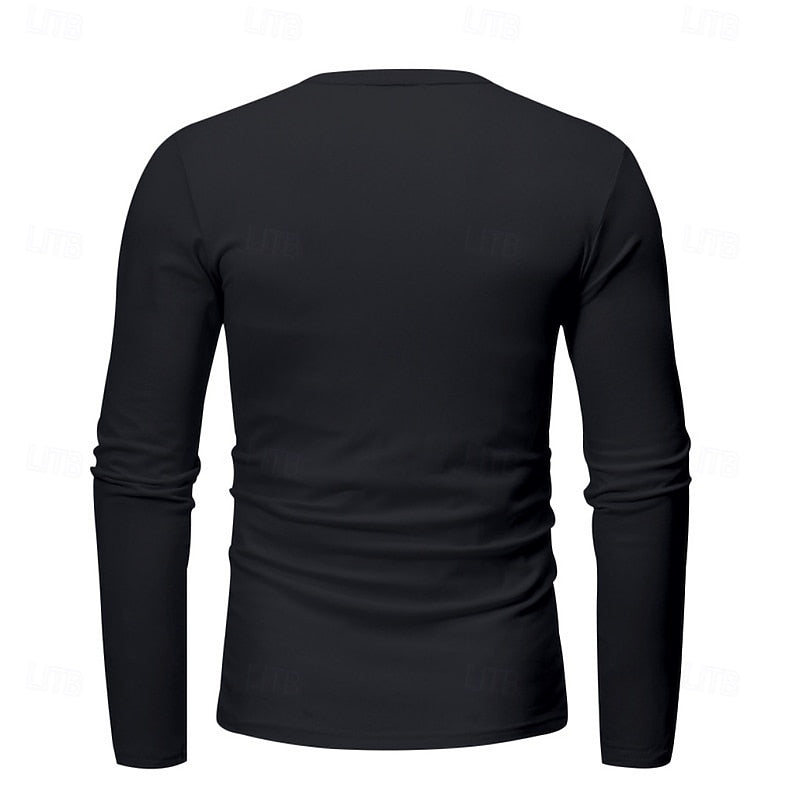 Men's Henley Shirt | Casual Long Sleeve Button-Up