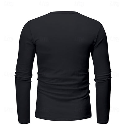 Men's Henley Shirt | Casual Long Sleeve Button-Up