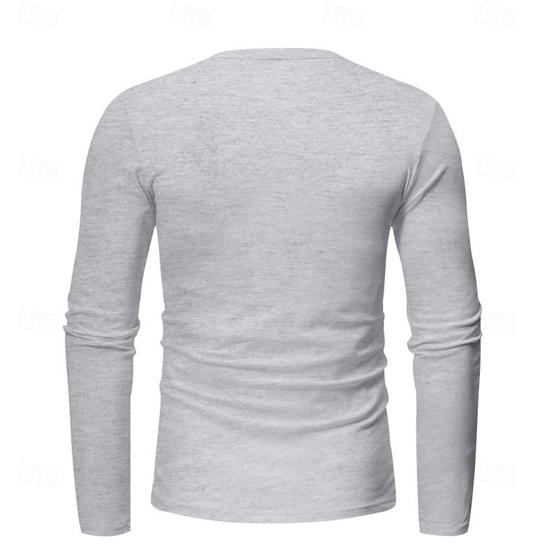 Men's Henley Shirt | Casual Long Sleeve Button-Up