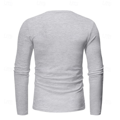 Men's Henley Shirt | Casual Long Sleeve Button-Up