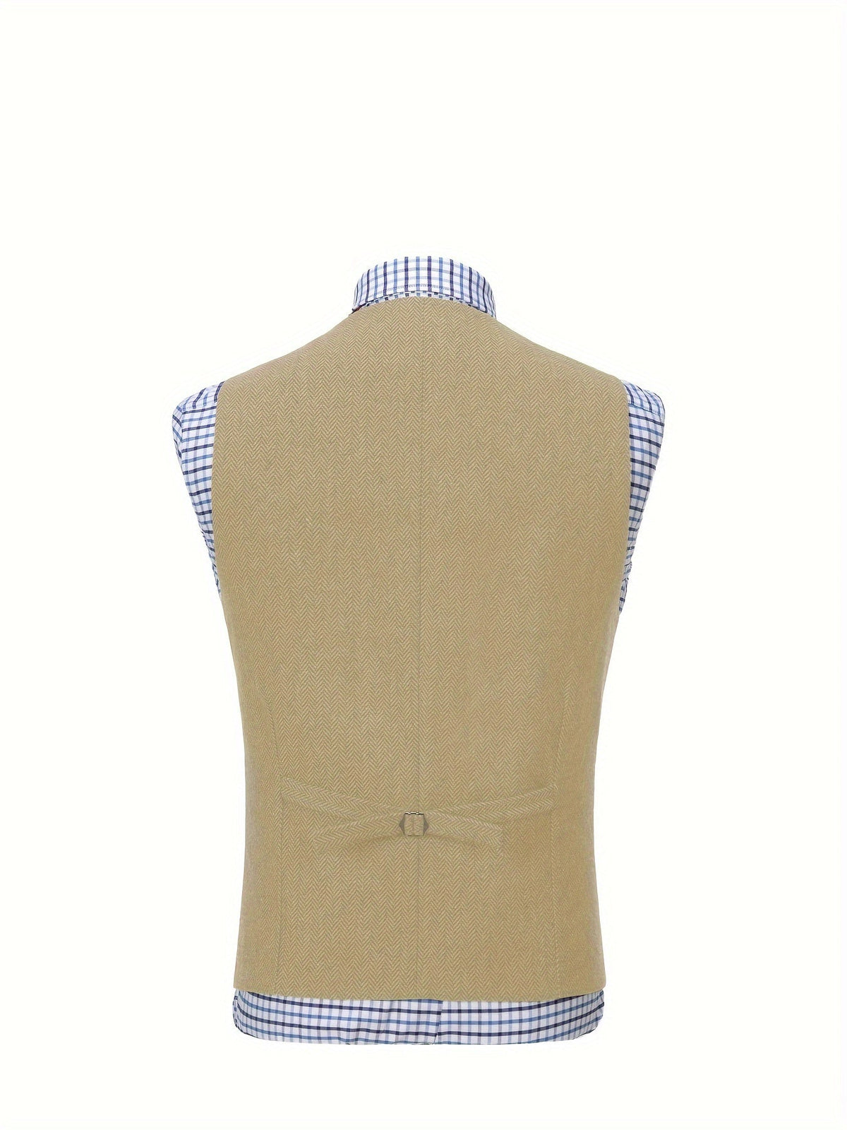 Men's Herringbone Vest with Pockets | Formal Wedding