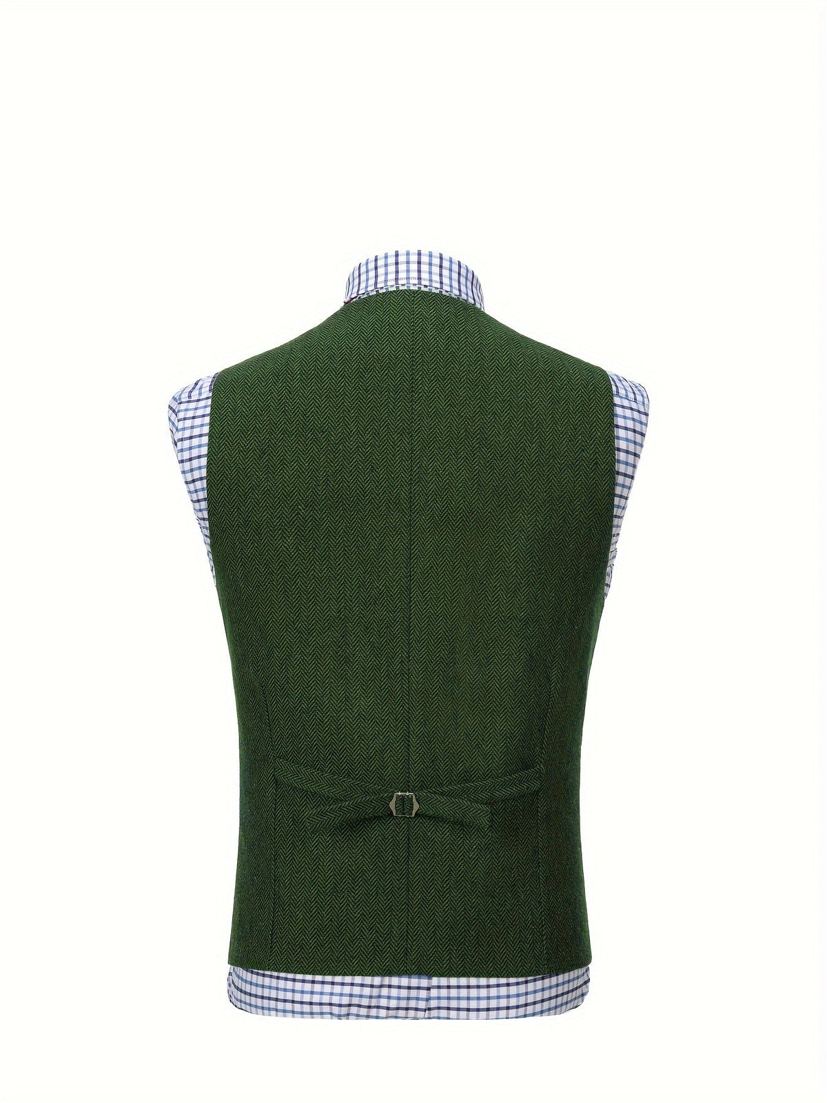 Men's Herringbone Vest with Pockets | Formal Wedding