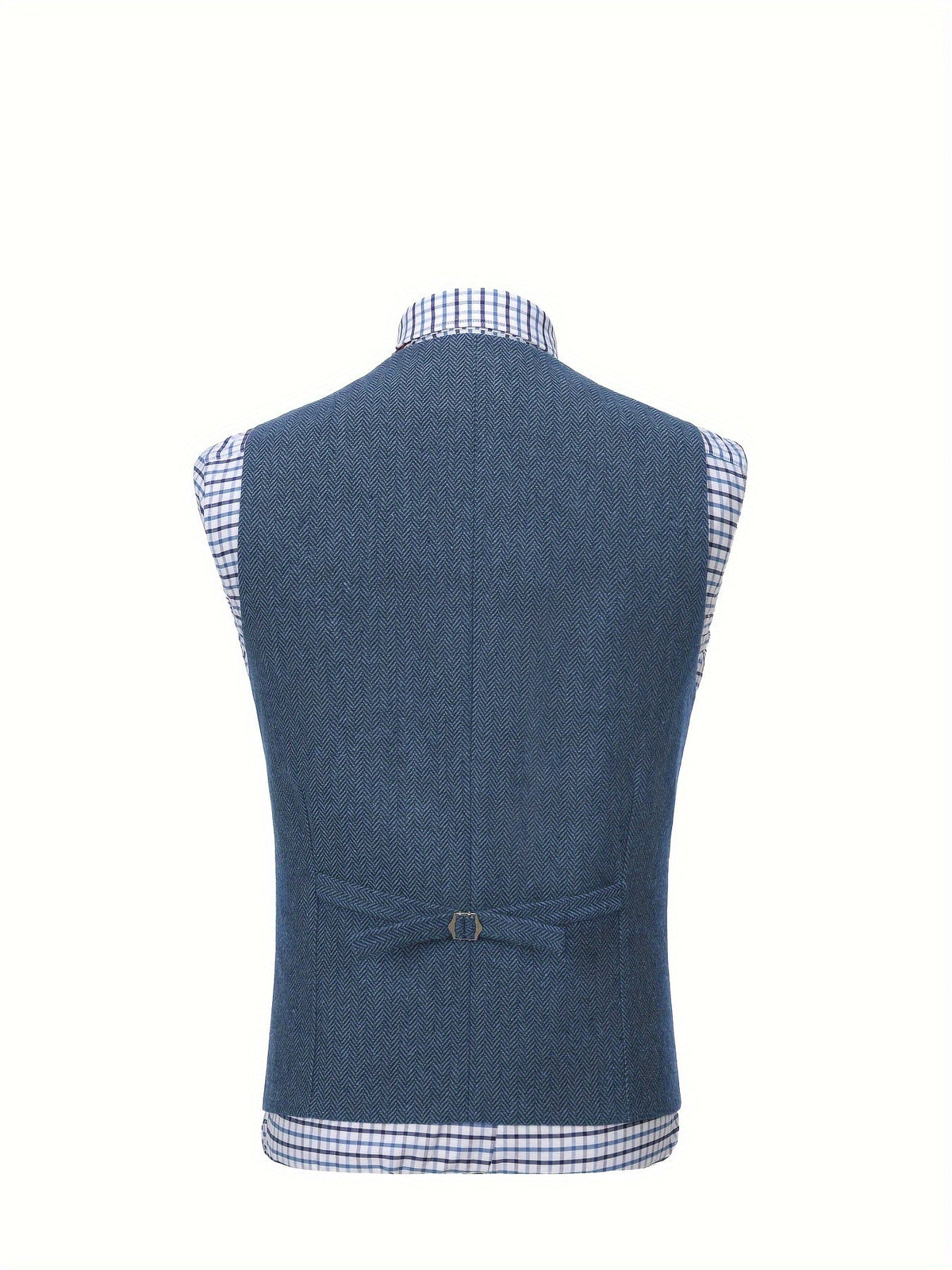 Men's Herringbone Vest with Pockets | Formal Wedding