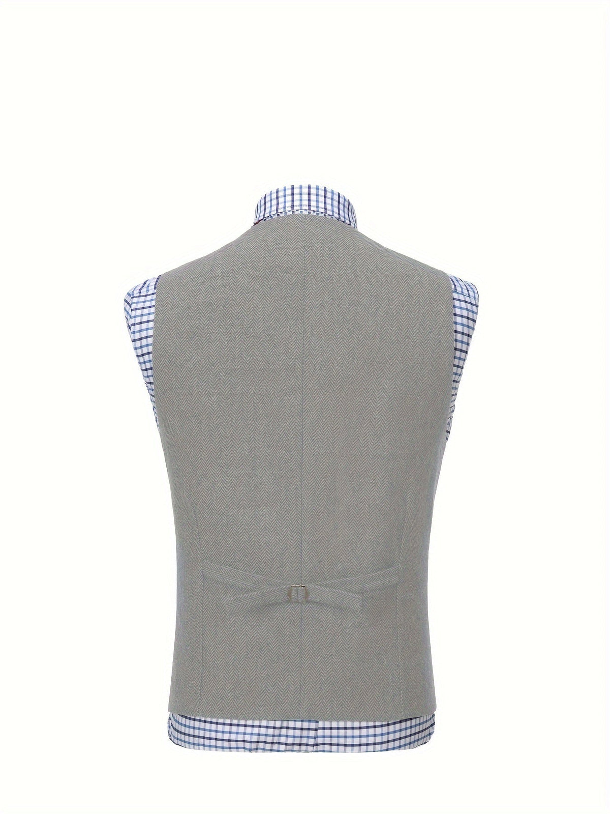 Men's Herringbone Vest with Pockets | Formal Wedding